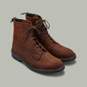 Northwood Waxed Suede Boot - Dainite Sole [WALNUT]