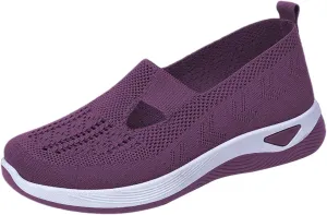 Nurses Shoes for Women Comfortable Slip On Trainers Women Orthopedic Wide Width Shoes Mesh Breathable Walking Slip On Soft Sole Sneakers Non Slip Lightweight Shoes