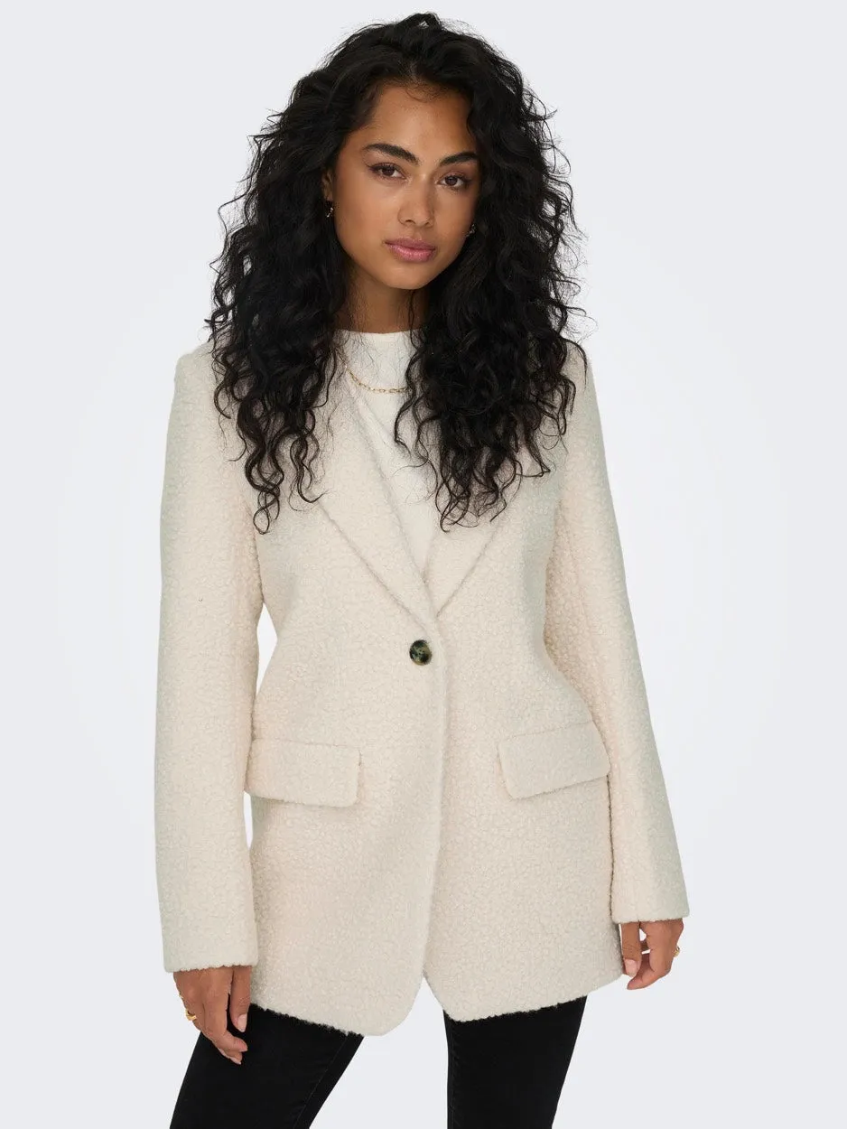 Onlpiper Boston Blazer Cc - Off-white