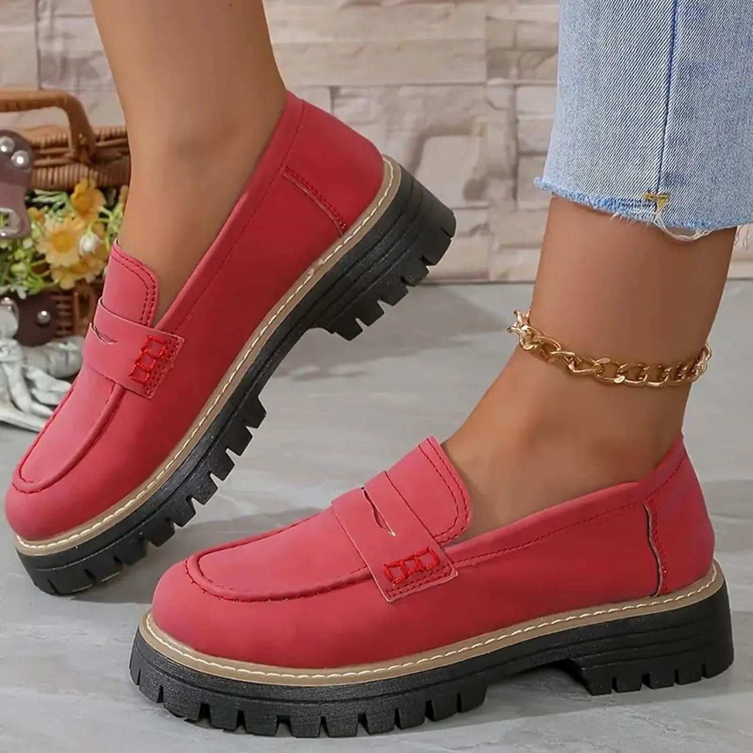 Orthoture-Orthopedic Platform Loafers Casual Dress Work Loafers Comfortable Women's Lightweight Loafers Slip-On Walking Shoes
