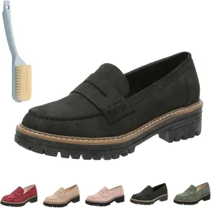 Orthoture-Orthopedic Platform Loafers, Platform Comfortable Dressy Slip On Orthoture Womens Chunky Shoes