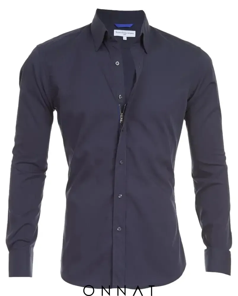 Oxford Stretch Zip Shirt