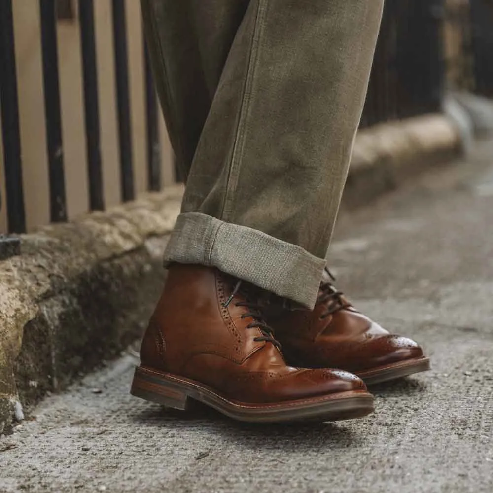 Pembroke Washed Brogue Boots