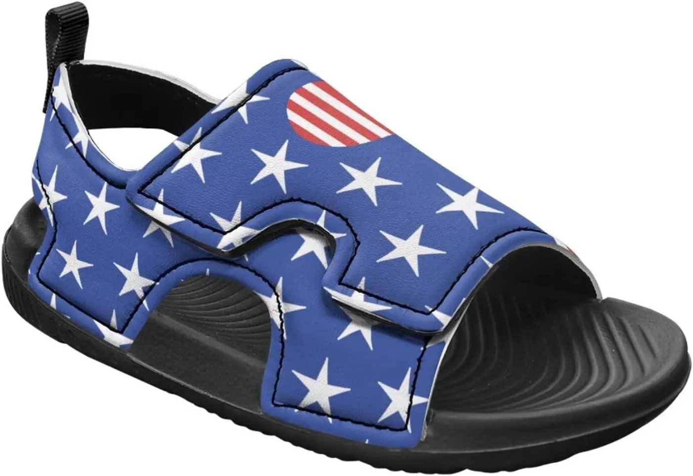 Pink Stripe Sandals Kids Girls Fashion Sport Athletic Sandals Lightweight Summer Beach Water Shoes for Toddler Adjustable