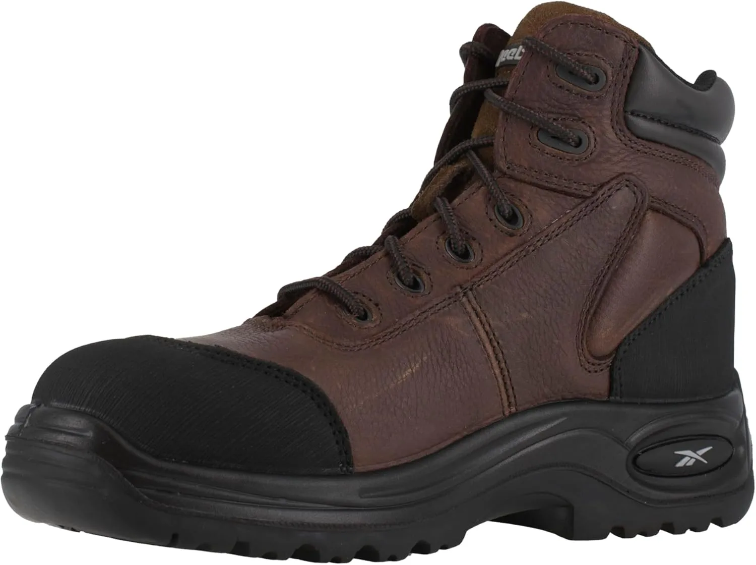 Reebok Work Men's 6 Sport Composite Toe Boot Dark Safety, Trainex RB7755 Work Shoe, Brown