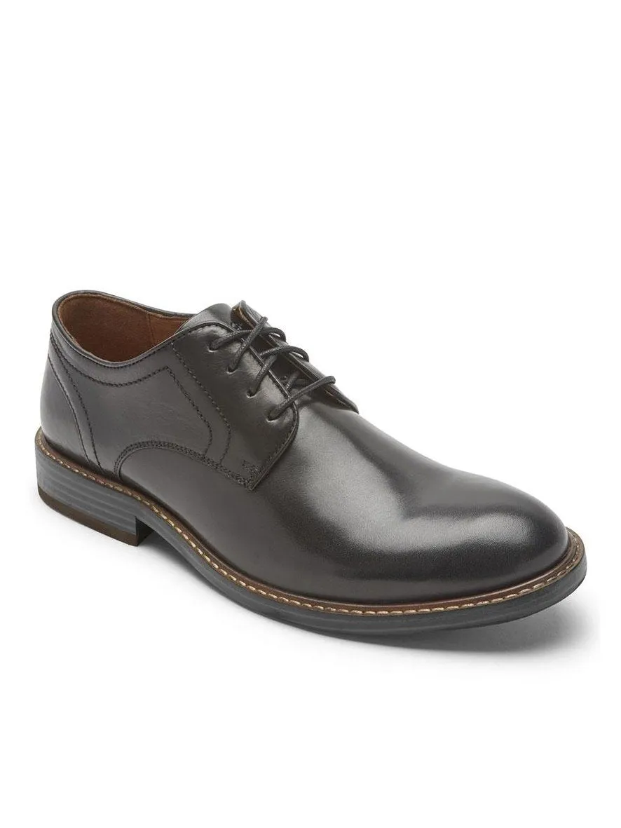 Rockport Men's Kenton Plain Toe Oxford Black Glass CH5581