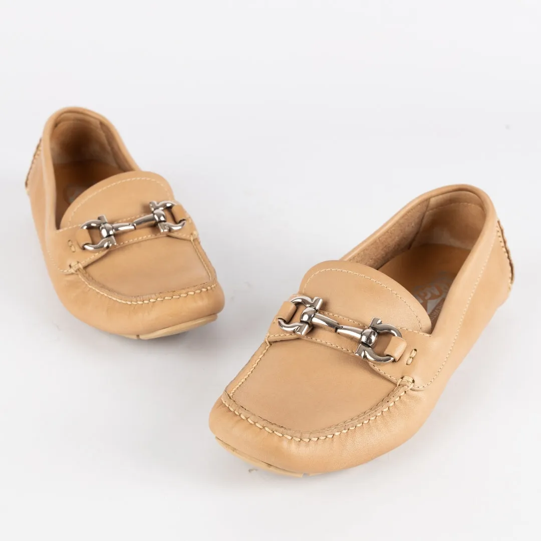 Salvatore Ferragamo Tan Leather Gancio Bit Loafers