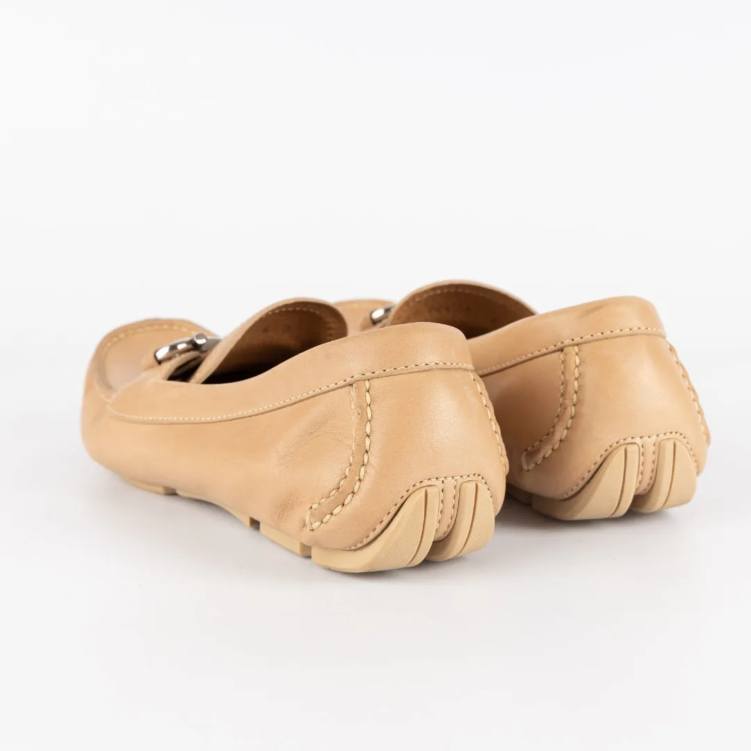 Salvatore Ferragamo Tan Leather Gancio Bit Loafers