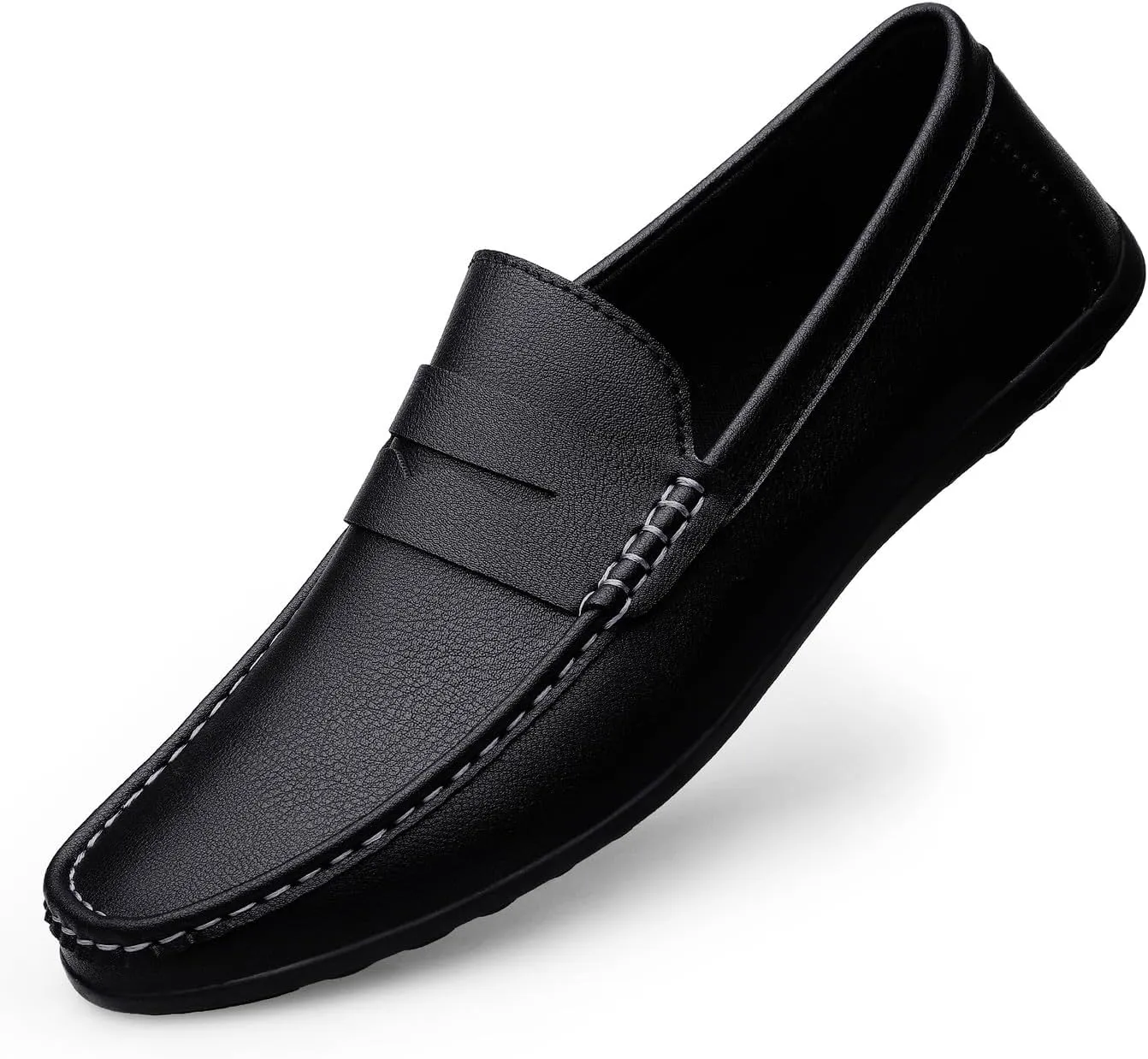 Santimon Men's Flat Penny Loafers Slip on Mocassin Shoes Driving Loafers Casual Penny Loafers for Men