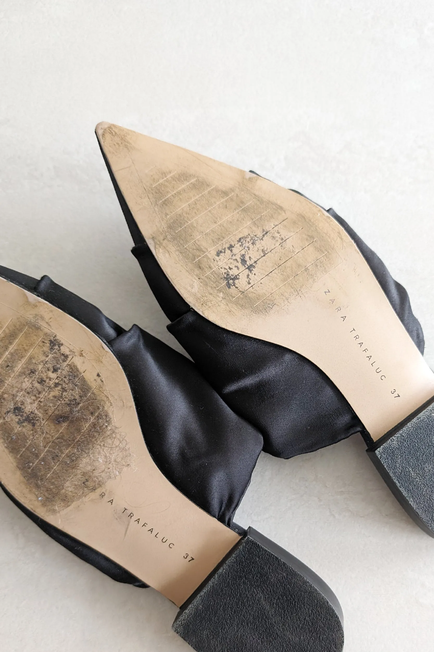 SATIN CRYSTAL BUCKLE MULES