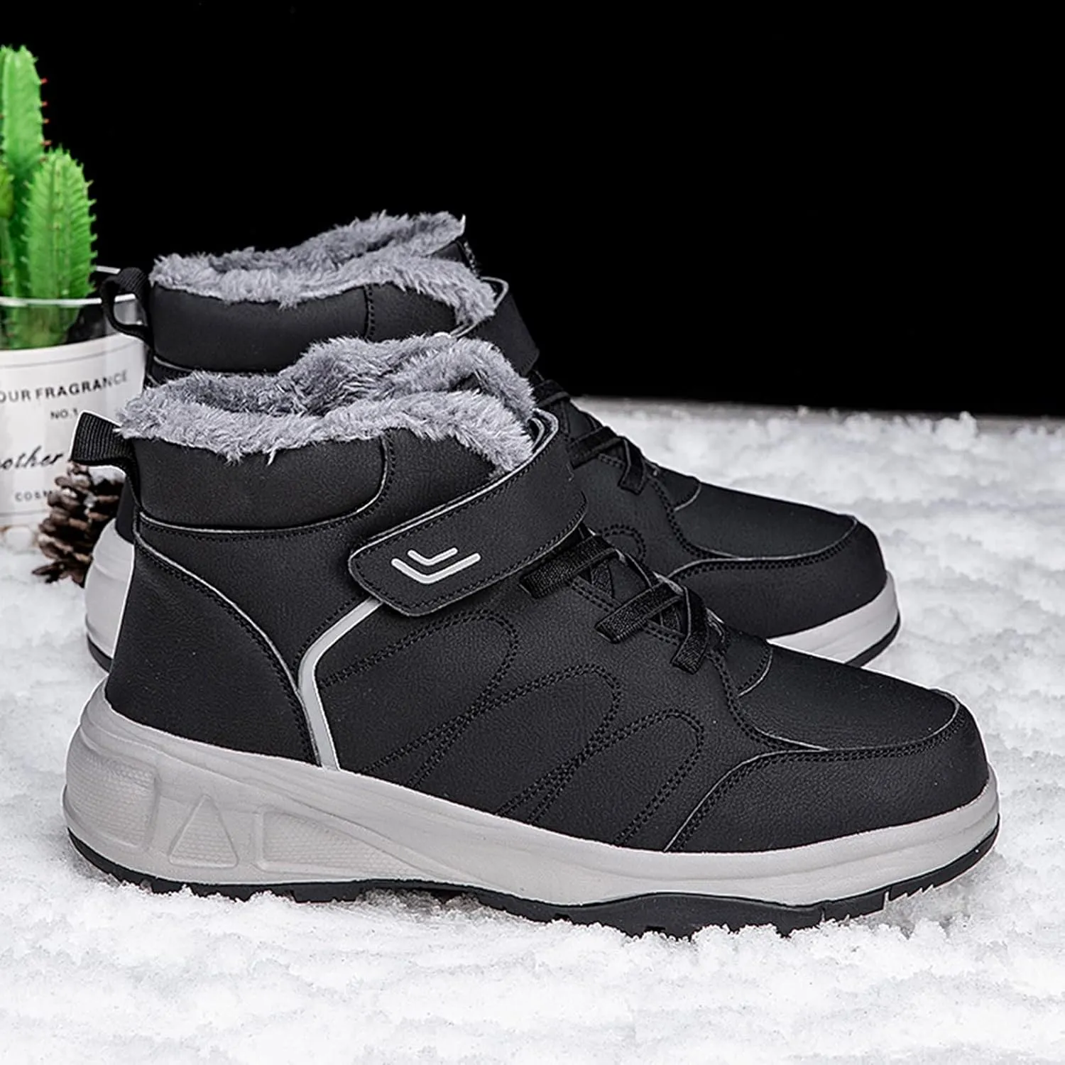 Snow Boots for Men, Waterproof Hiking Boots Insulated Lace to Toe Boots Warm Outdoor Boots Women's Winter Boots