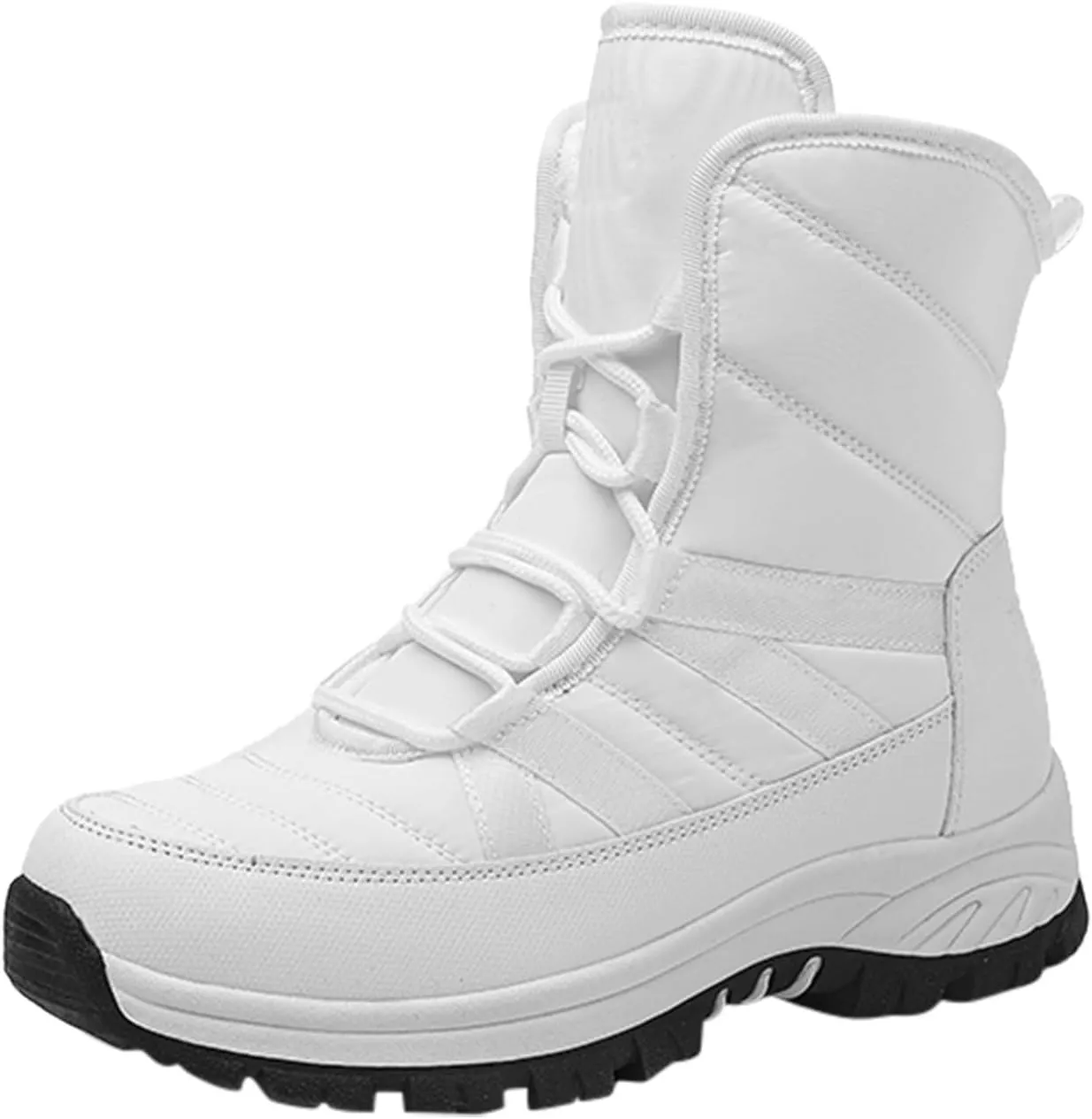 Snow Boots for Women Winter Shoes Water-proof Warm Fleece Lined Ankle Booties Comfortable Shoes for Women Slip On Mid Calf Boots Hiking Tennis Booties Lace-up Platform Boots Lightweight