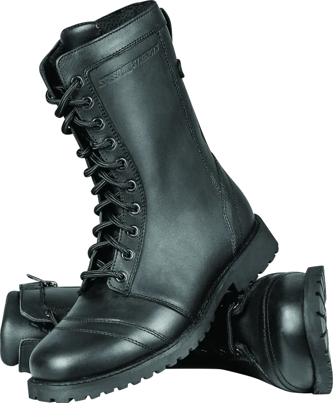 Speed and Strength Fast Times Leather Boots Black Womens - 8