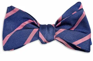 Sunday Brunch Navy & Pink Bow Tie