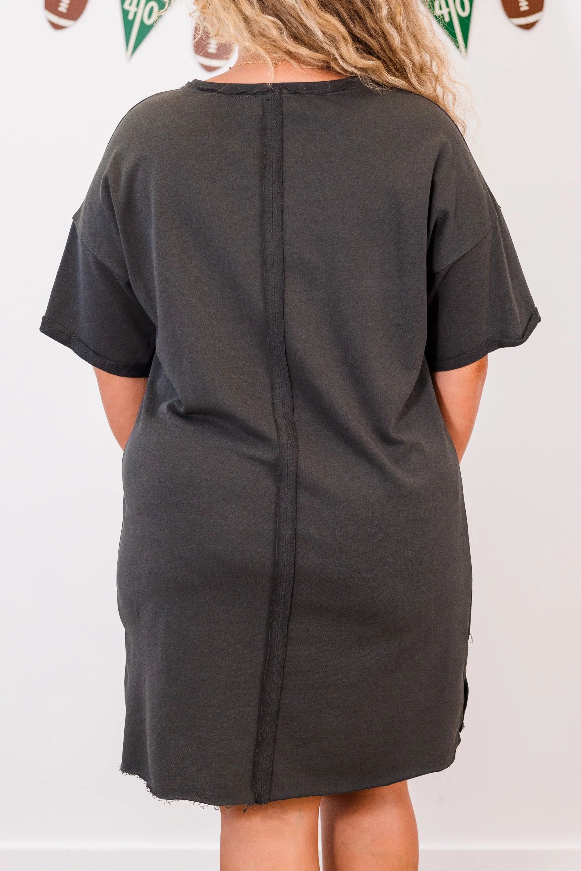 Touchdown Cheers Dress, Charcoal