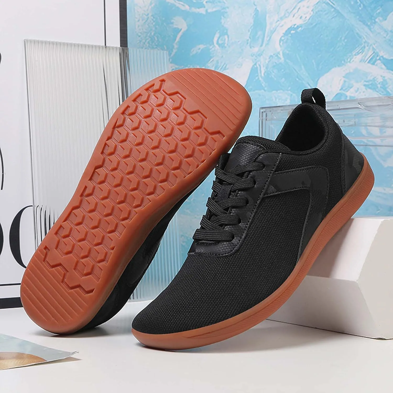 Unisex Wide Toe Barefoot Minimalist Shoes/Men's Comfortable Wide Toe Barefoot Shoes/Lady's Casual Walking Fitness Sneakers/Zero Drop Soles/Mountaineering Off-Road Cycling Shoes