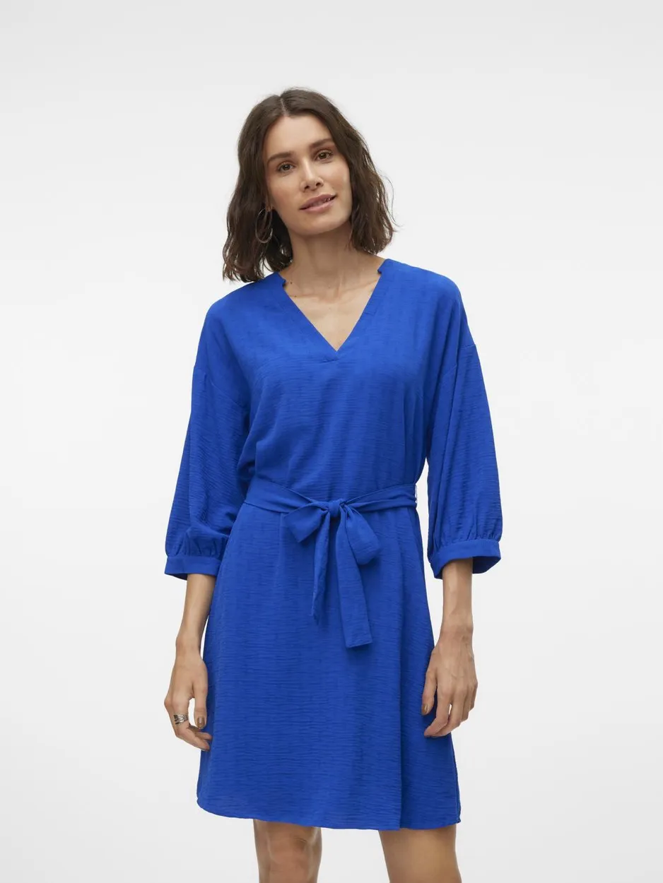 Vmmye 3/4 Abk Dress Wvn Btq Ga - Kobalt