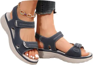 Walking Sandals Women Arch Support Dressy Summer Comfortable Orthopedic Sandals Wide Width Dress Shoes Soft Cushion Foam Wedges Comfy Recovery Hiking Sandal Best Walking Shoes for Plantar Fasciitis