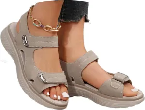 Walking Sandals Women Arch Support Dressy Summer Comfortable Orthopedic Sandals Wide Width Dress Shoes Soft Cushion Foam Wedges Comfy Recovery Hiking Sandal Best Walking Shoes for Plantar Fasciitis
