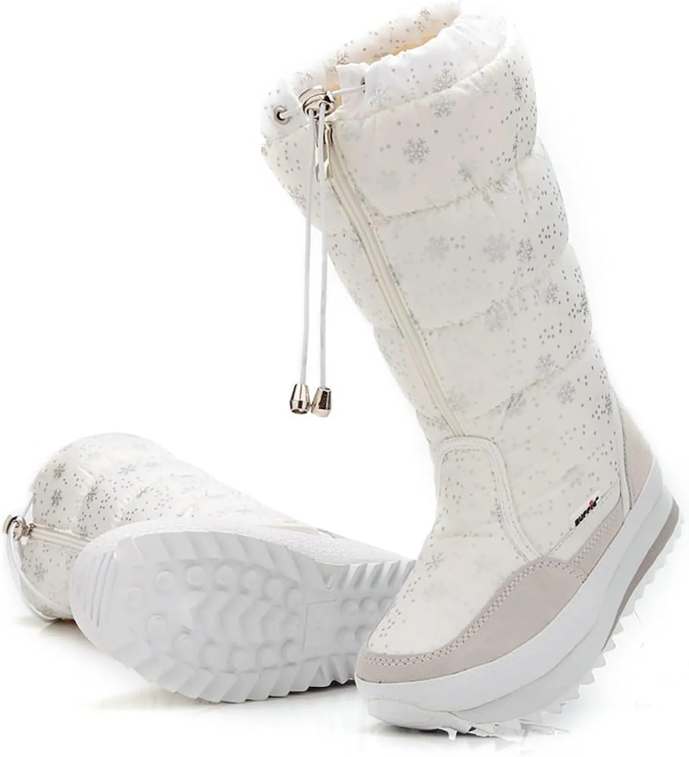 Winter Snow Boots for Women: Black Warm Fur Lined Slip on Ankle Boots Comfortable Waterproof Outdoor Shoes Fur Lined