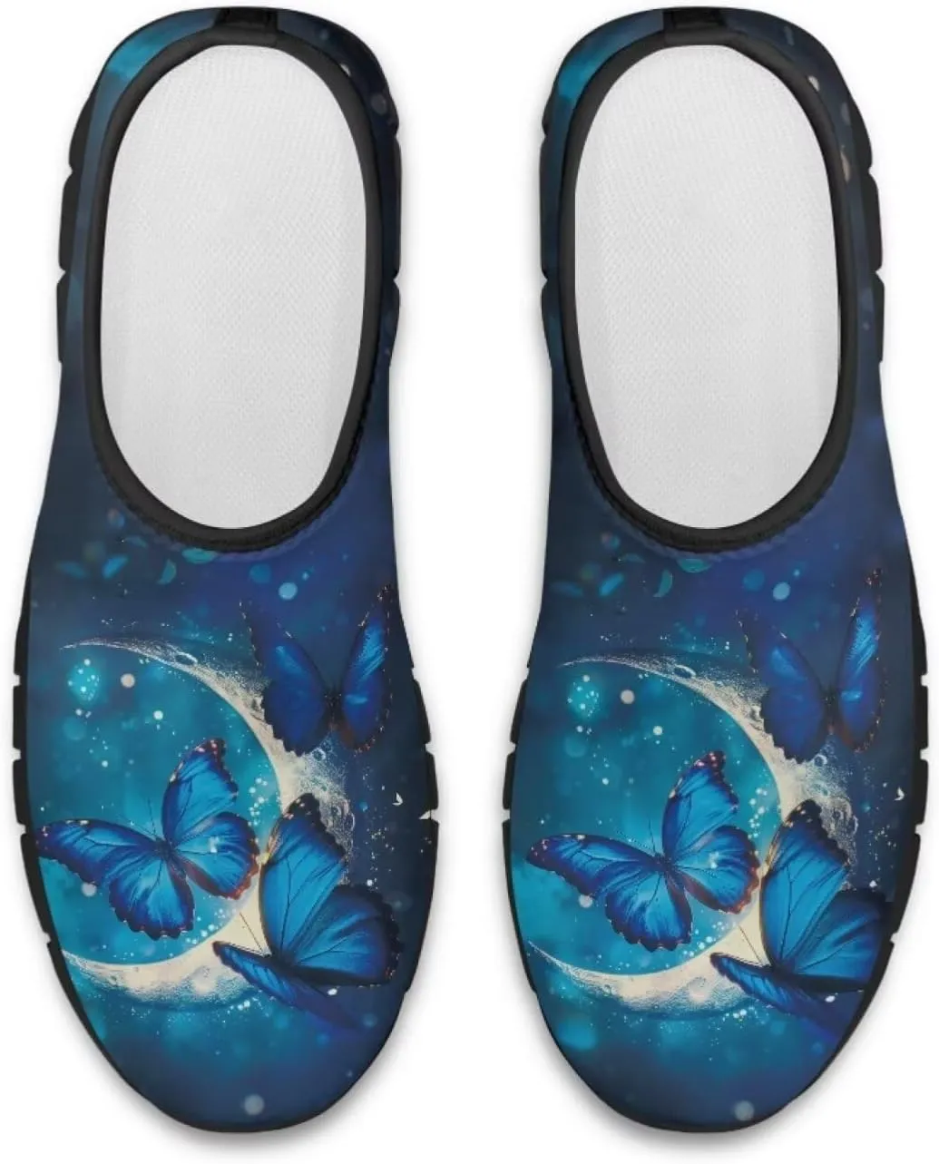 Women Butterfly Shoes Casual Slip On Walking Shoes Lightweight Breathable Athletic Running Shoes Low Top Flat Work Loafers