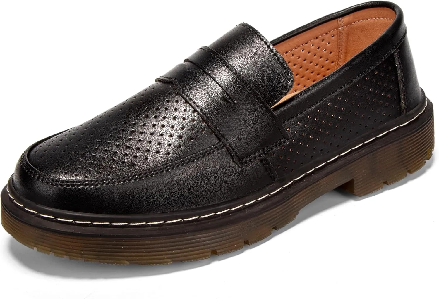 Women's Penny Loafers Breathable Perforated Loafers for Women