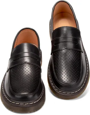 Women's Penny Loafers Breathable Perforated Loafers for Women