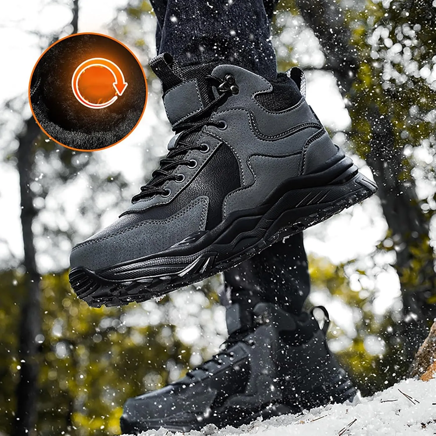 Womens Snow Boots Winter Ankle Boots for Women 2024 White Winter Boots Botas De Invierno Para Mujer Tall Winter Boots for Women Wide Calf of Today