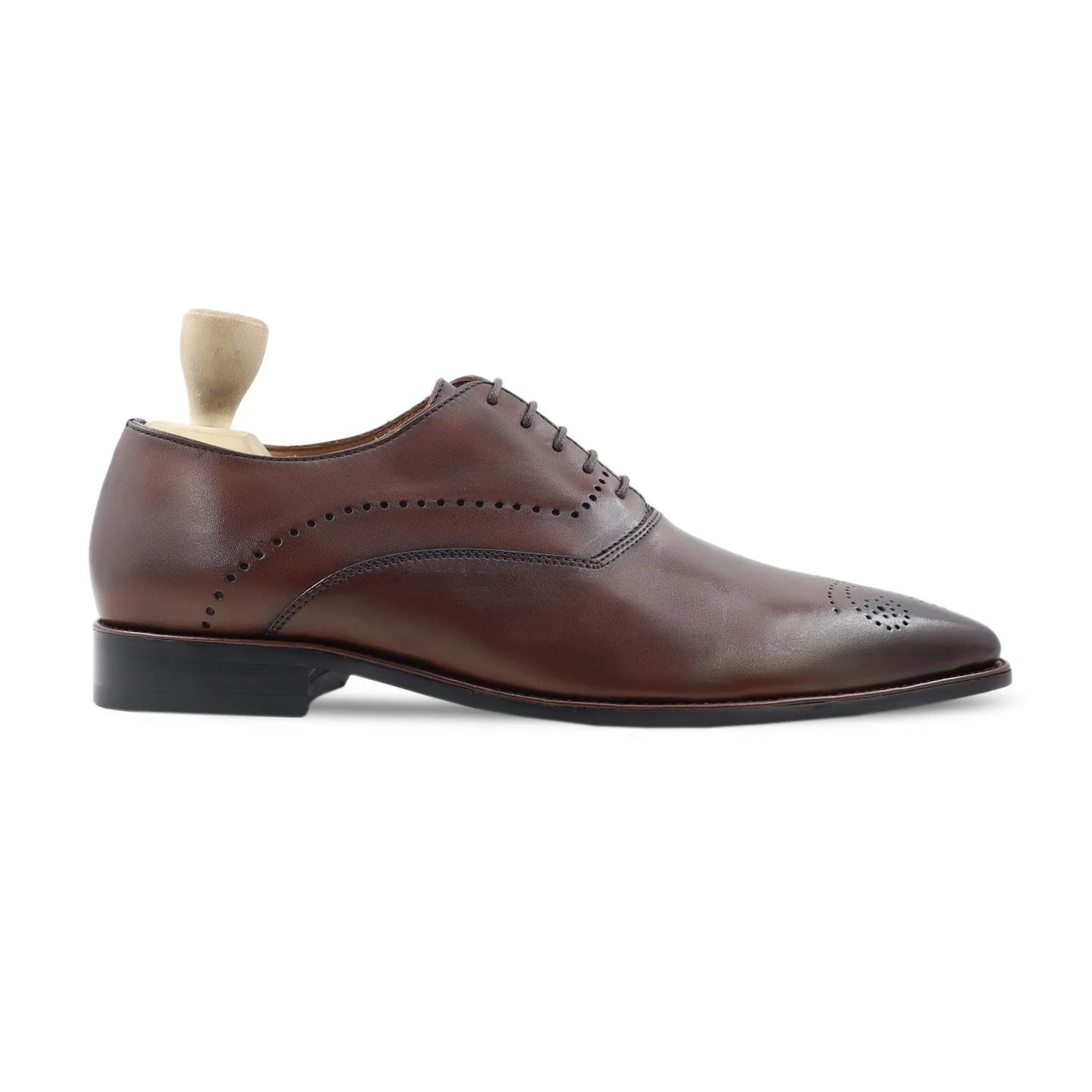 Yuki - Men's Brown Calf Leather  Oxford Shoe